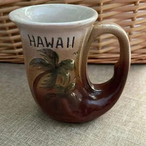 VTG (1981) K&S Hawaiian Creations Stoneware Palm Tree Hawaii Coffee Mug